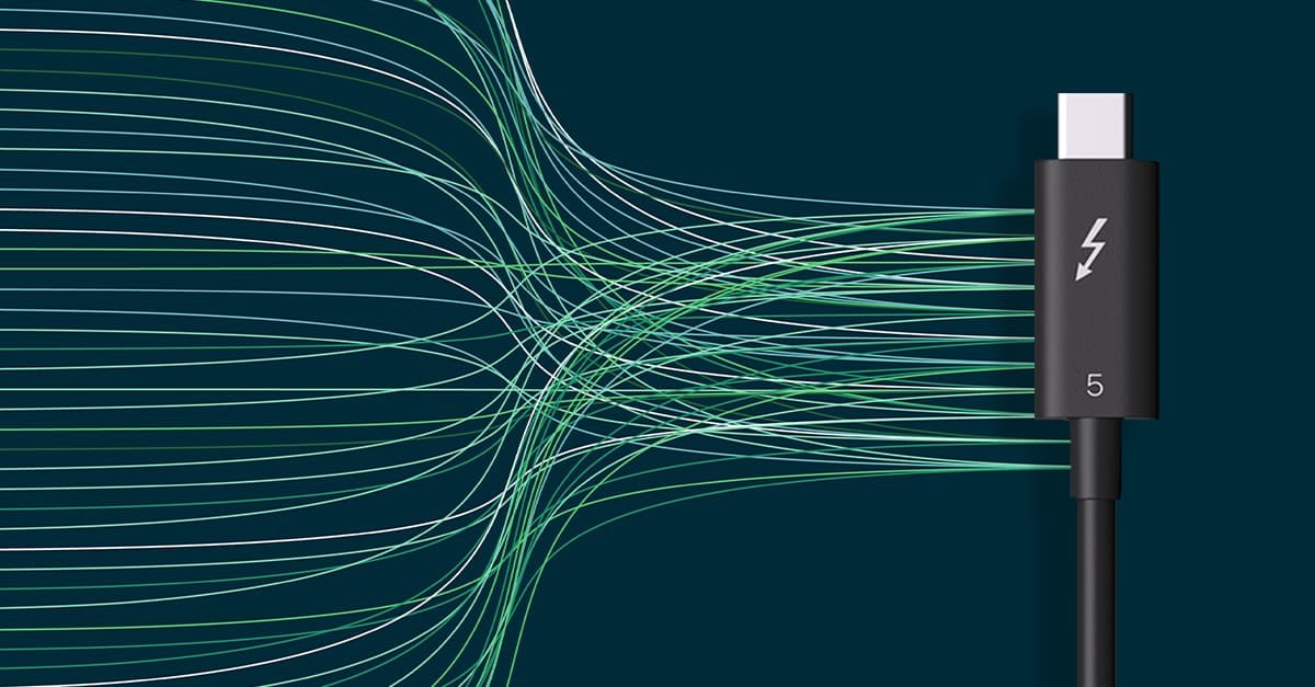 Thunderbolt 5 Bandwidth Boost visual representation.