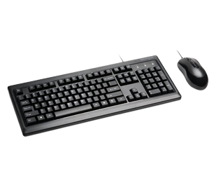 Keyboard and Mice on white background.