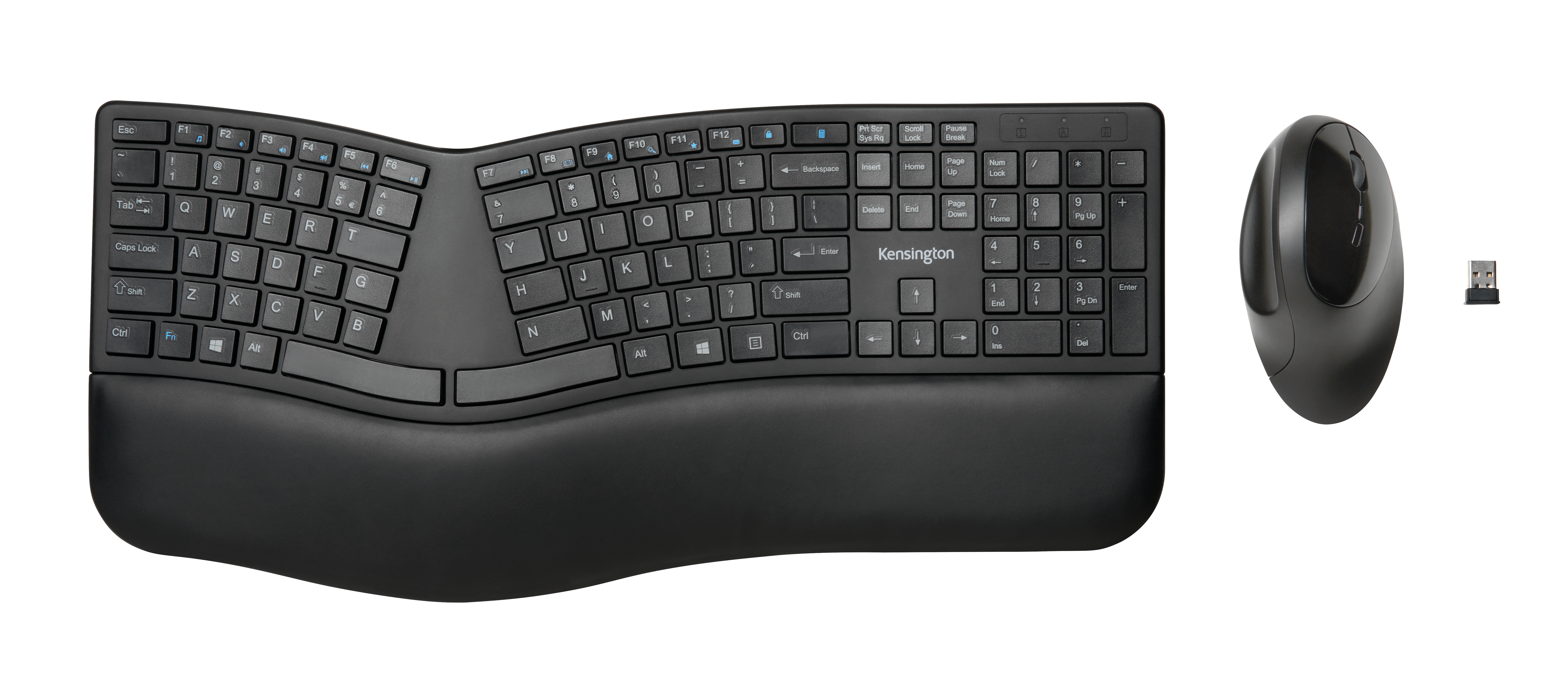 Kensington Teclado y ratón inalámbricos Pro Fit® Ergo (negro)