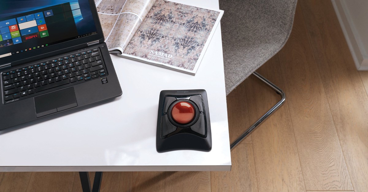 Kensington Trackball on desk