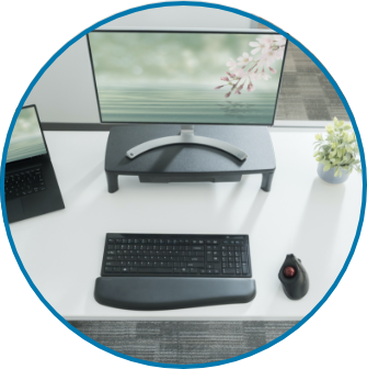 Kensington Monitor Stand on desk