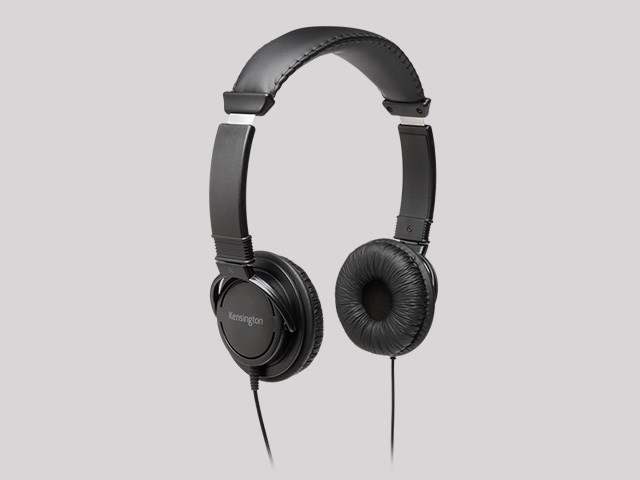 USB Hi-Fi Headphones on grey background