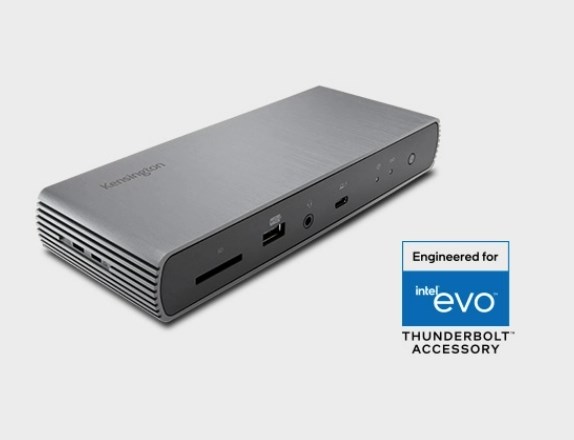 Kensington SD5700T thunderbolt 4 dual 4K docking station engineered for intel evo.